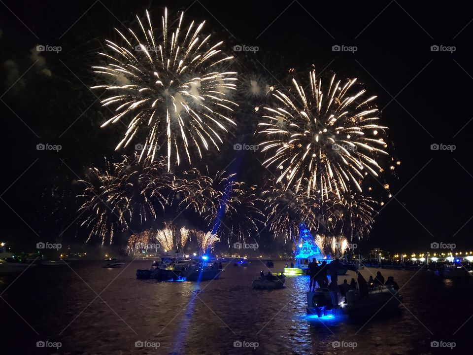 Fireworks on the water