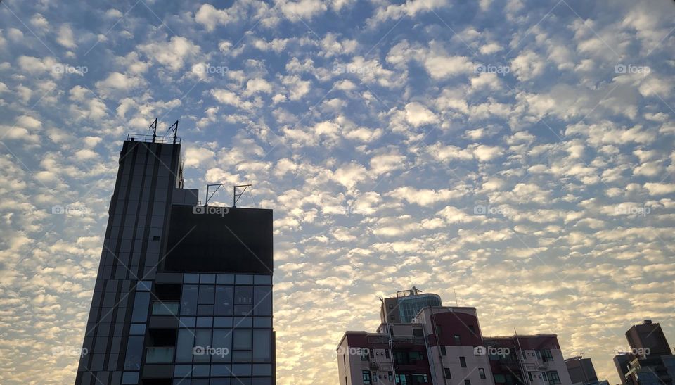 Scattered clouds in the sky Hong Kong