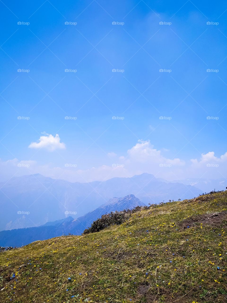 A amazing view of landscape with blue sky and clouds