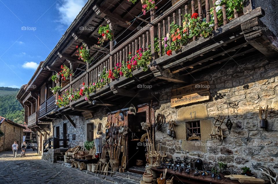 Houses of a small town in Spain 