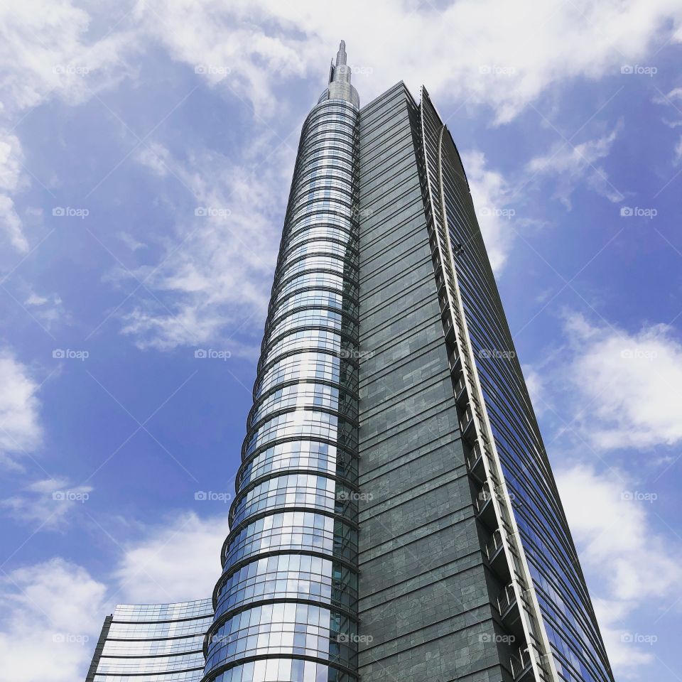 Modern skyscraper Unit credit building Milan