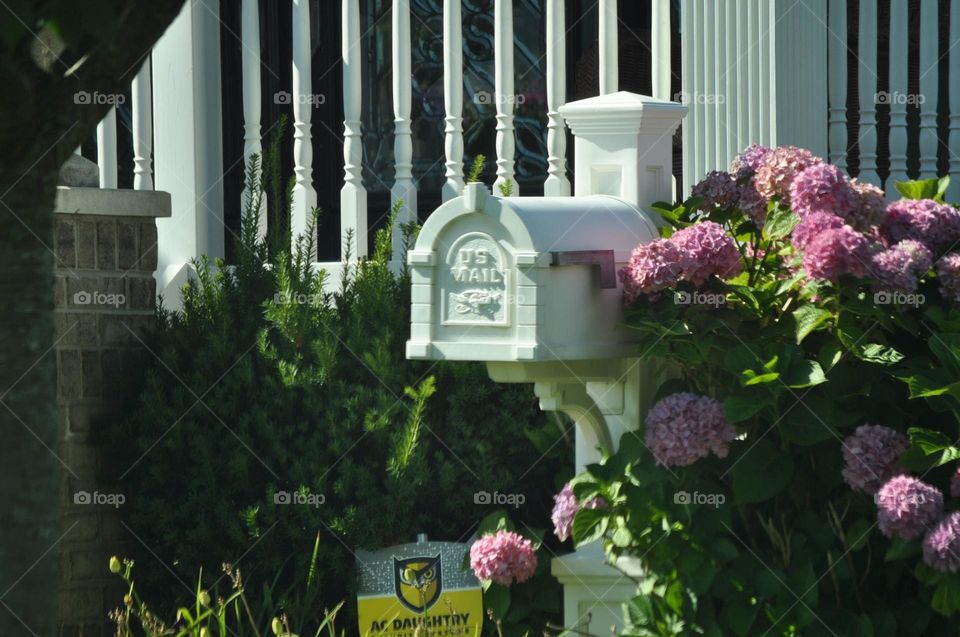 A mail box at the entrance of the house.