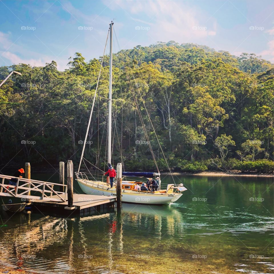 The yacht at the jetty 