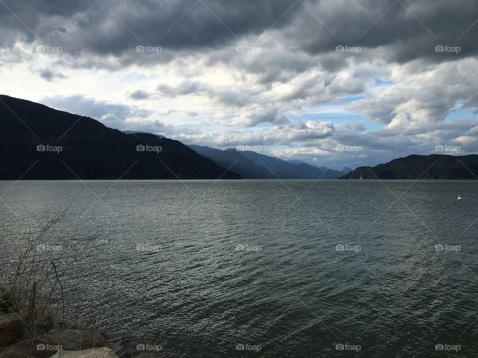 Idyllic view of harrison lake