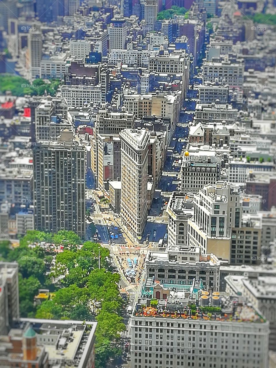 New York City. Aerial view of the flat lron building