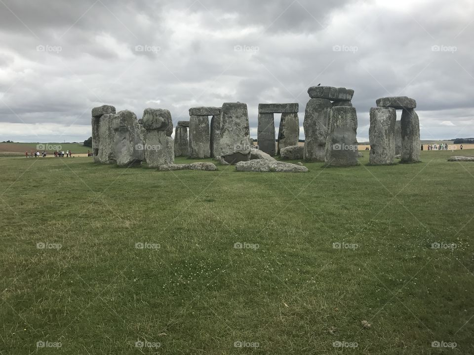 Stonehenge on a cloudy day 