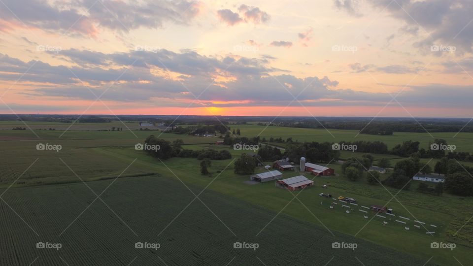 Flying sunset . I was flying my Phantom 3 pro and at the end of the day I decided to take one more picture!! Viola!  Awesome!
