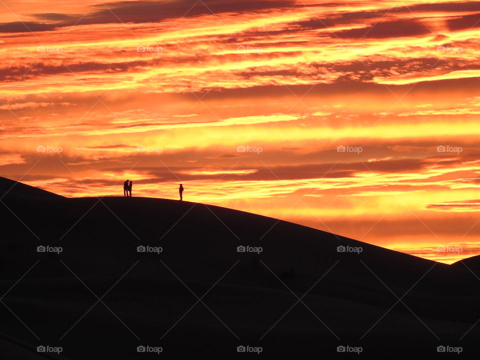 Silhouettes in the desert