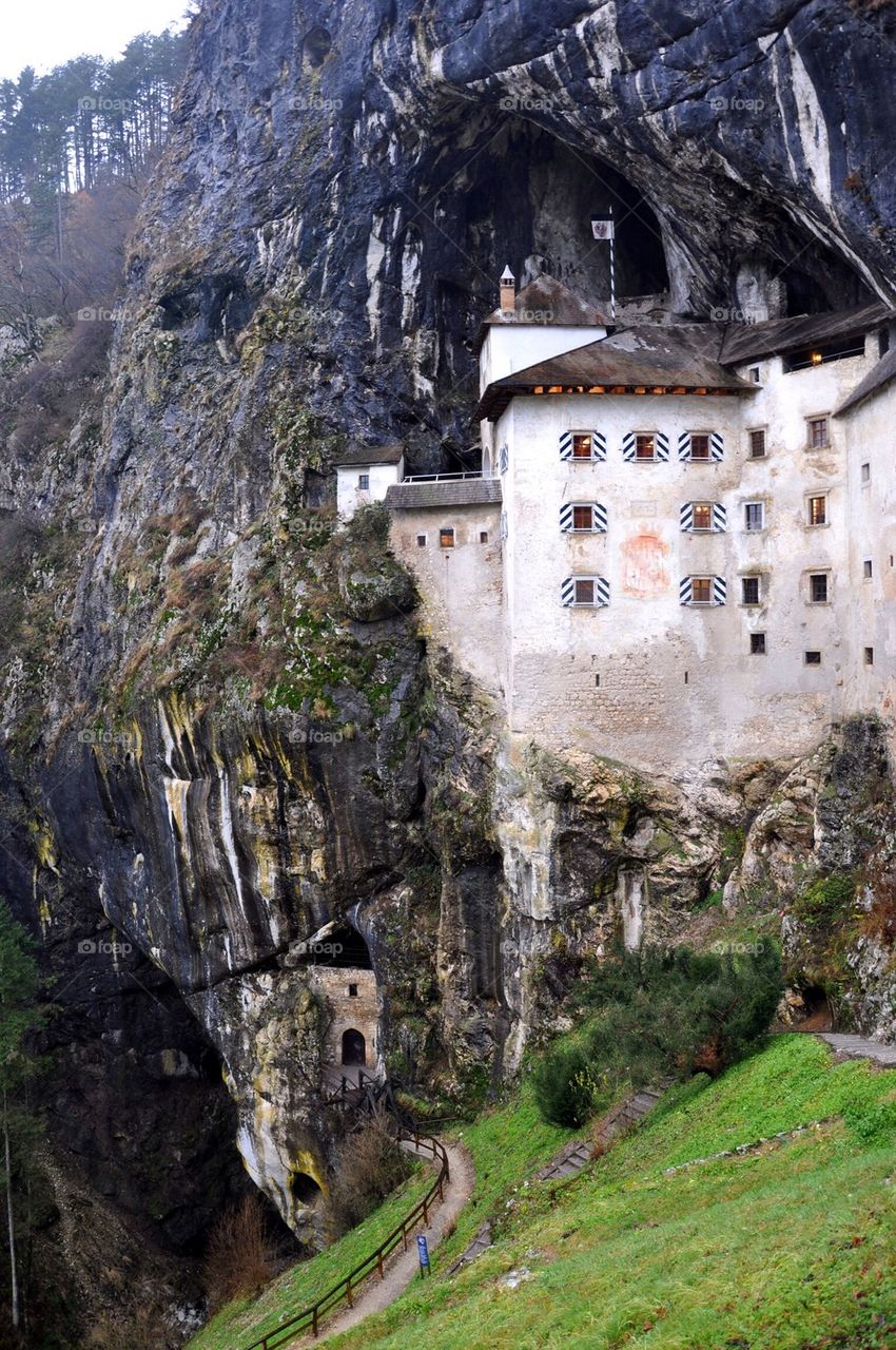 Predjama castle in the rock