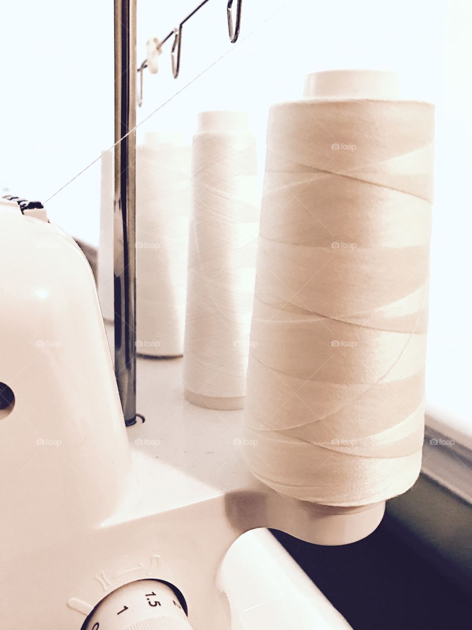 White Spools of Thread