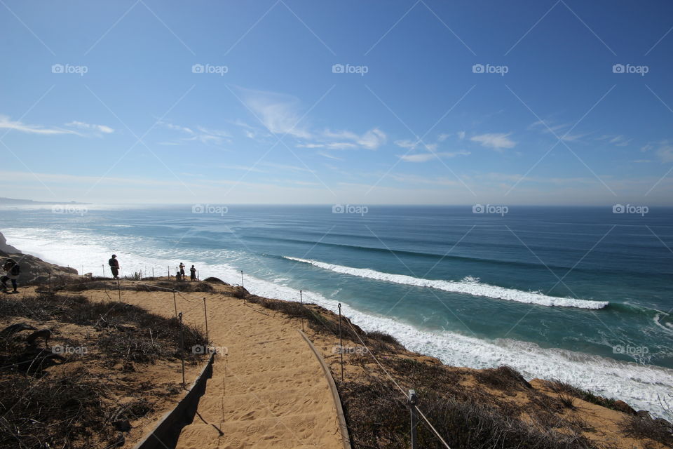 High angle view of beach