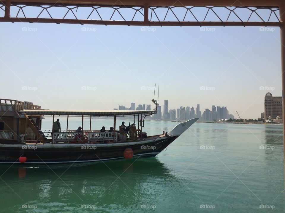 Sailing boat at persian gulf