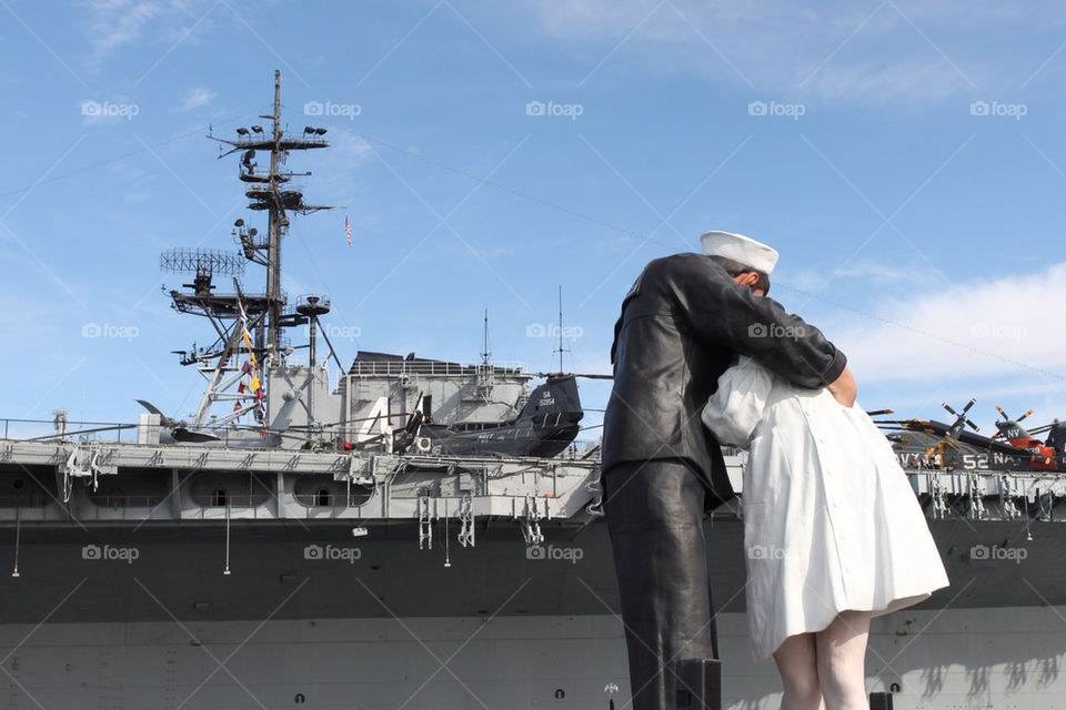 San Diego WWII Kiss Statue Ceremony