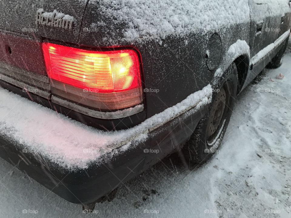 Snow and car