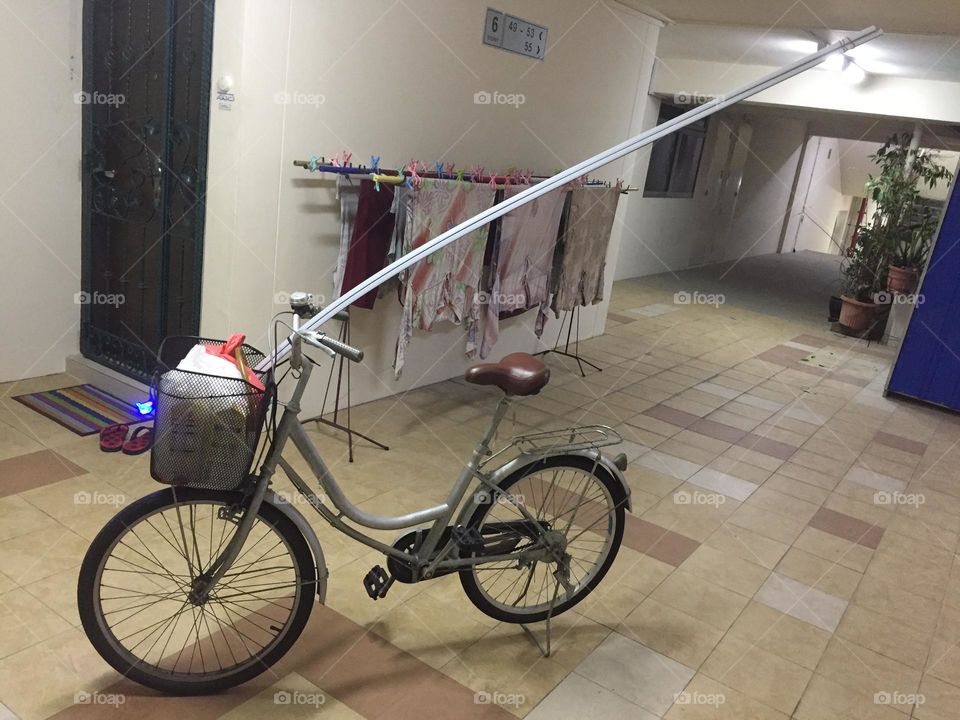 PVC Wire Trunking - transported by bicycle