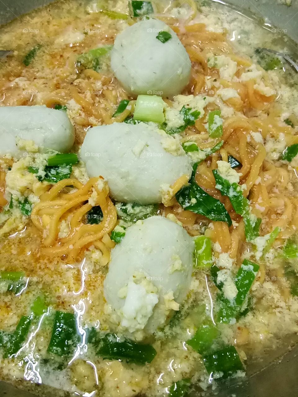 Noodle Soup with Pork Meatballs