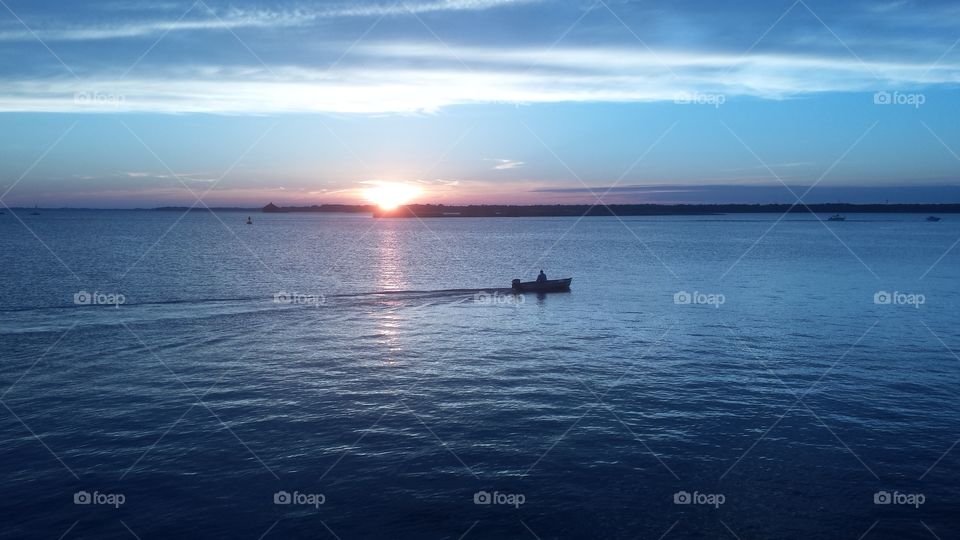 Water, Sunset, No Person, Sea, Dawn