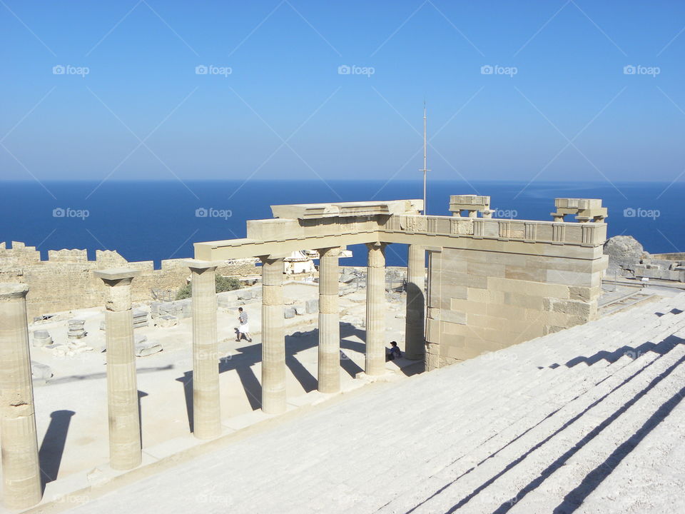 Greece Rhodi sea sky history ruins