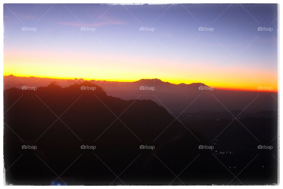 sunrise in bromo mountain