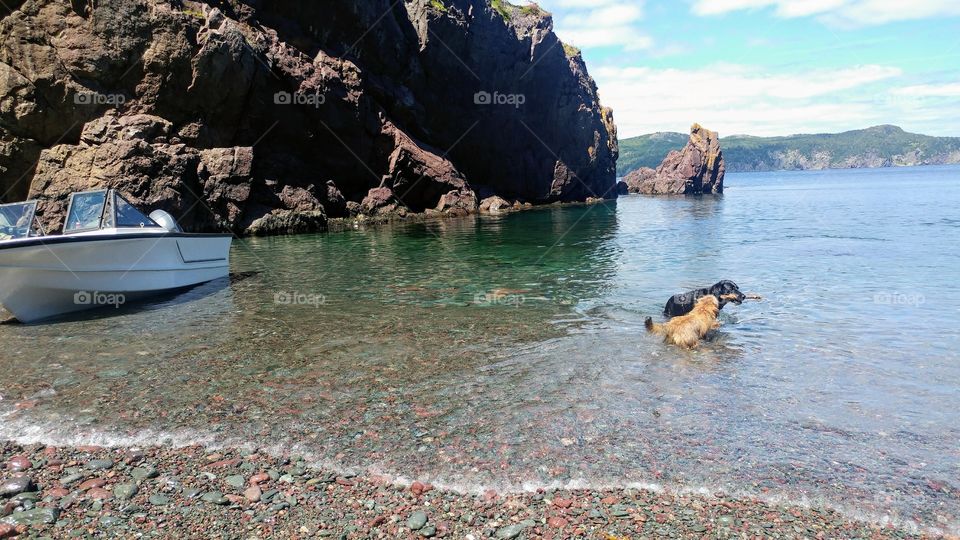 enjoying the beach