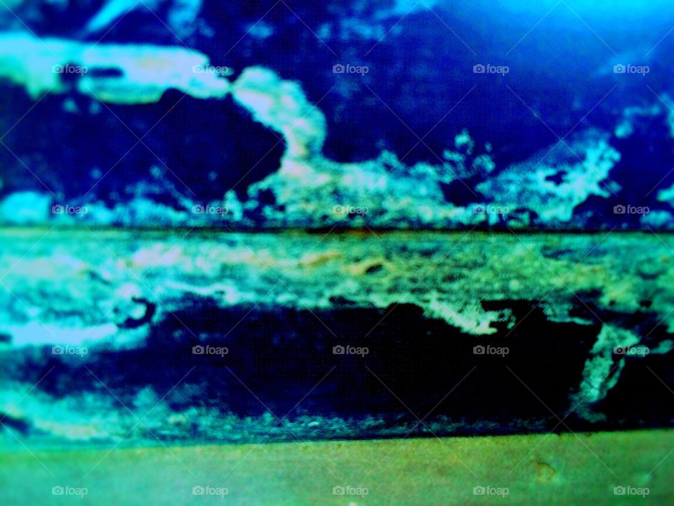 Spilled paint on a window frame 