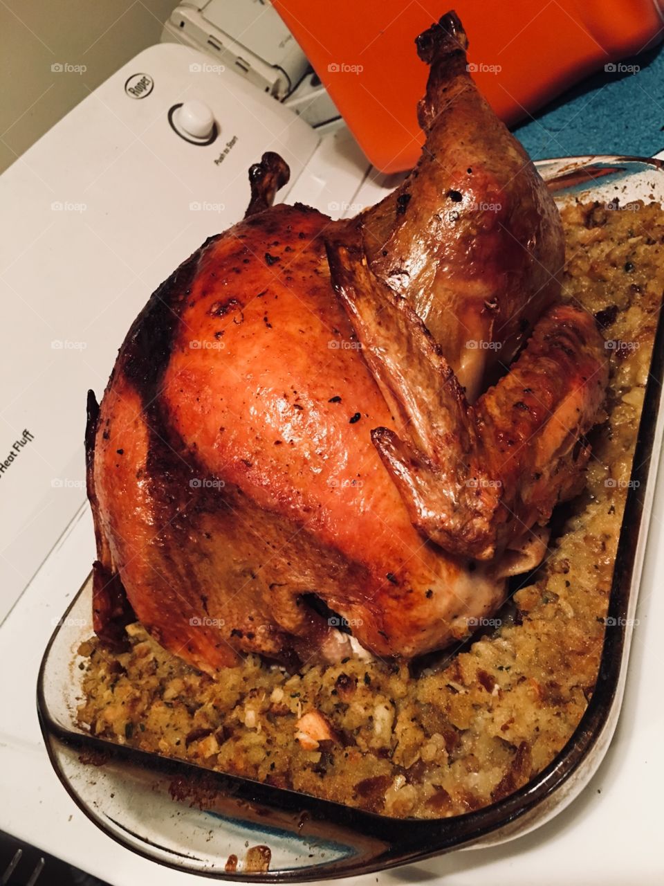 My first Thanksgiving turkey that I done with my husband. 