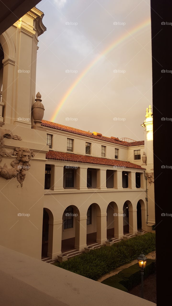 rainbow at City Hall