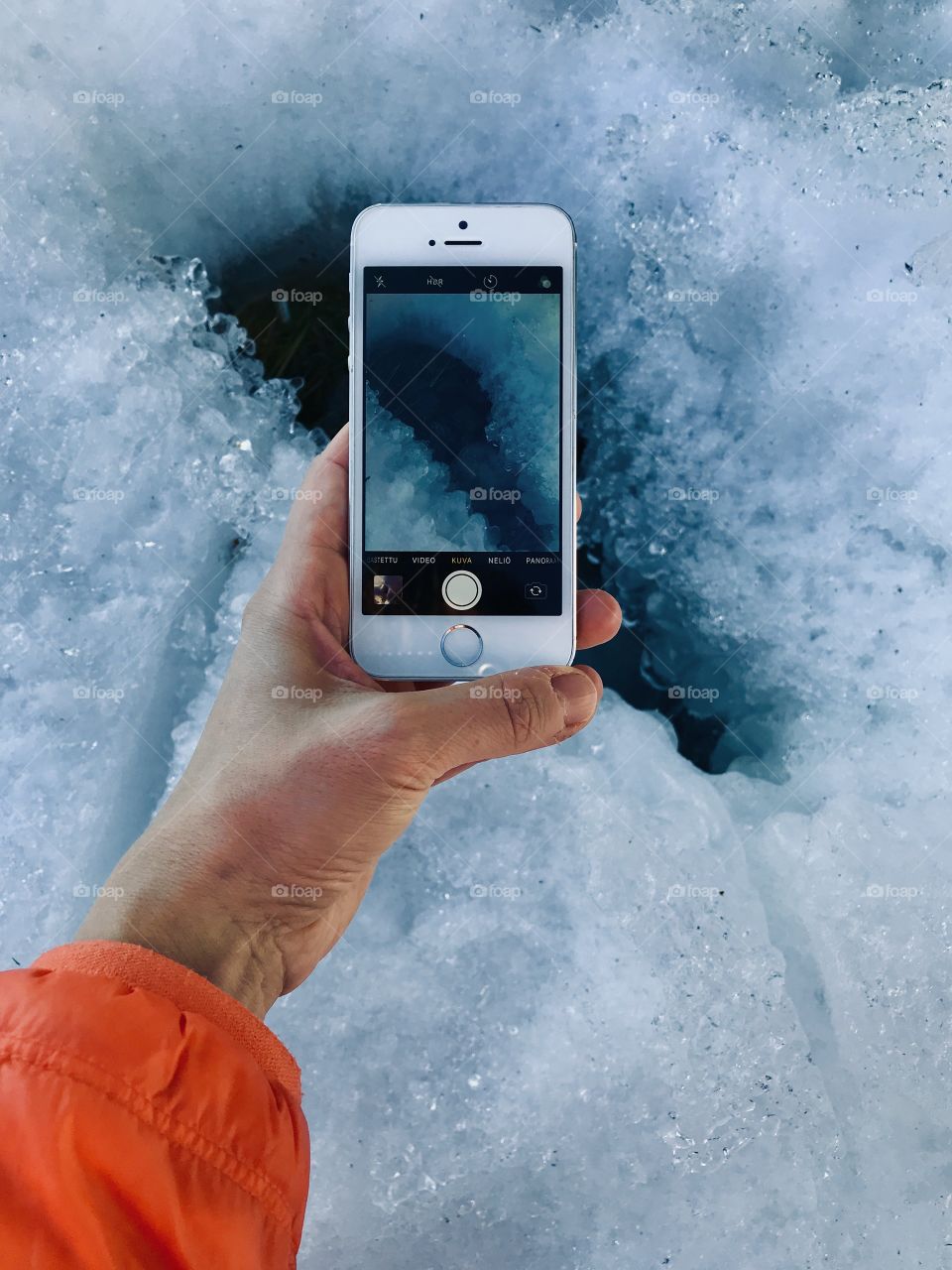 Picture of snow with iphone 
