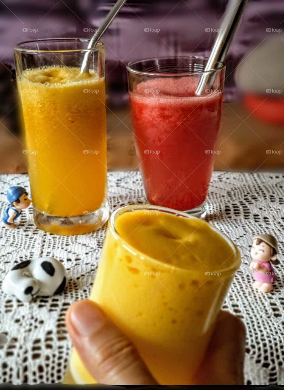 My secret ritual: I always like to make 100% pure juice for drink in summer. make me full of energy.