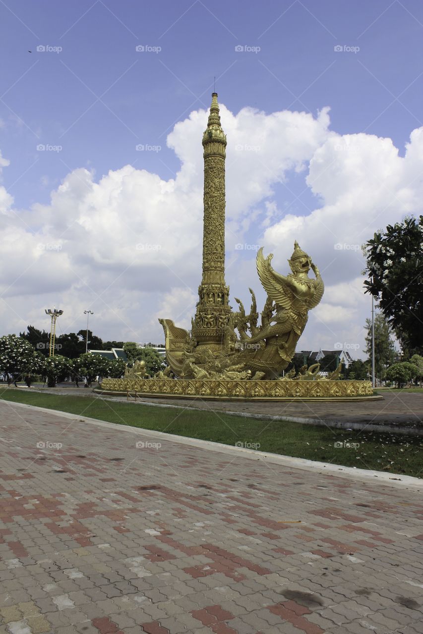 Big Candle Statue The symbol of Ubon Ratchathani, Thailand.
