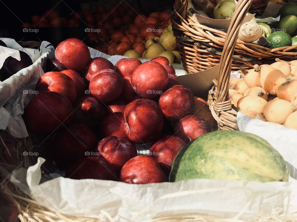 Fresh fruits from a local market in Portugal.
