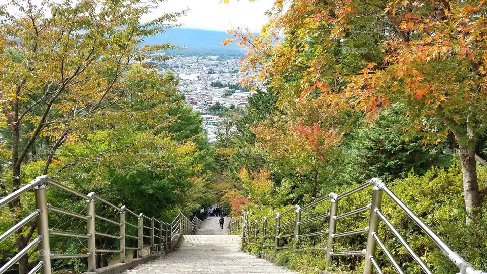 Stairways to temple