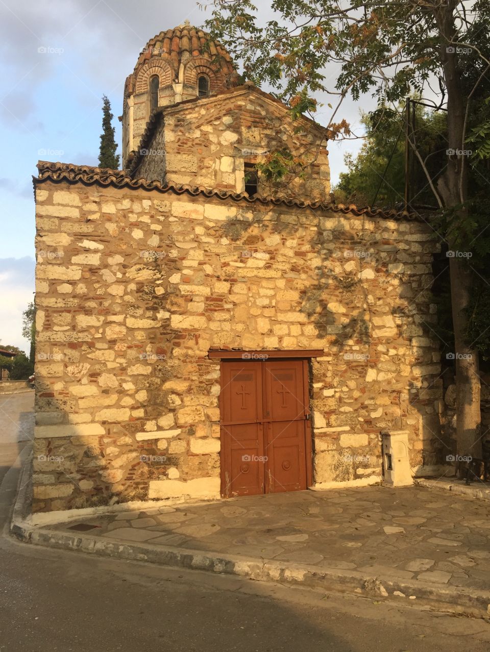 stumbling upon a church. 