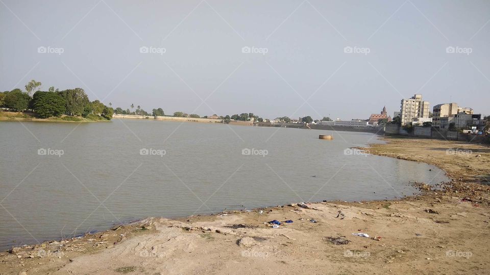 Hamirsar lake is a 450-year-old lake named after Jadeja ruler Rao Hamir (1472-1524), the founder of Bhuj.[1][2] The lake was built during the reign of Rao Khengarji I (1548–1585), the founder of Jadeja dynasty in Cutch, who named it after his father Rao Hamir. Rao Khengarji I chose this place as an oasis in saline and arid Kutch; and over several decades, developed canals and tunnels to bring together water from three river systems and recharge acquifier, to fulfill the needs of Bhuj, which was also declared as capital of his kingdom by him in 1549.
