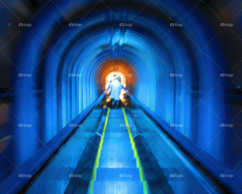 Escalator at Umeda Sky Building, Osaka, Japan