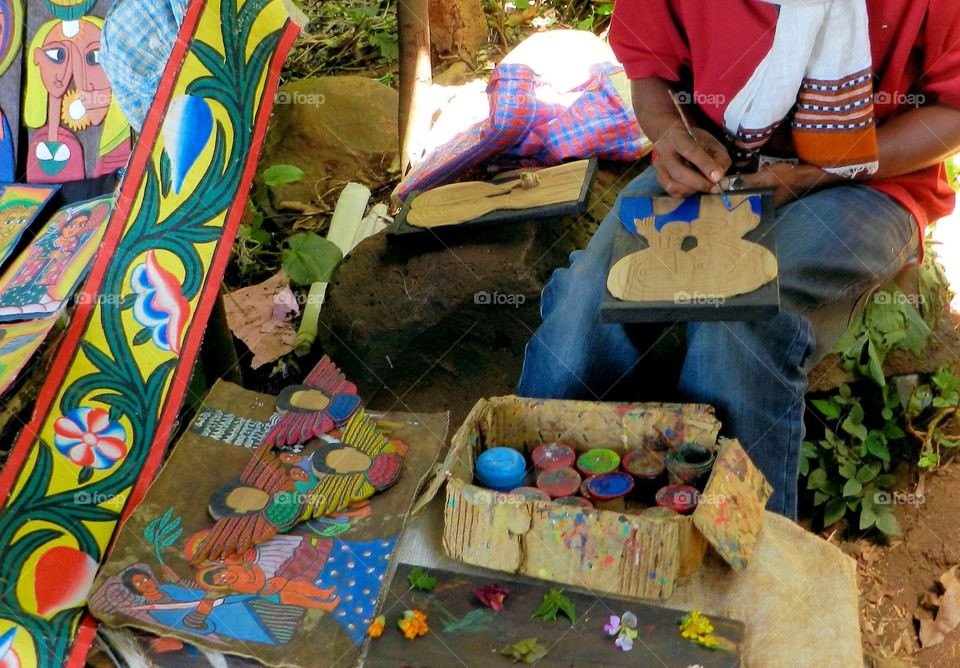 Traditional Ethiopian Artist at Work