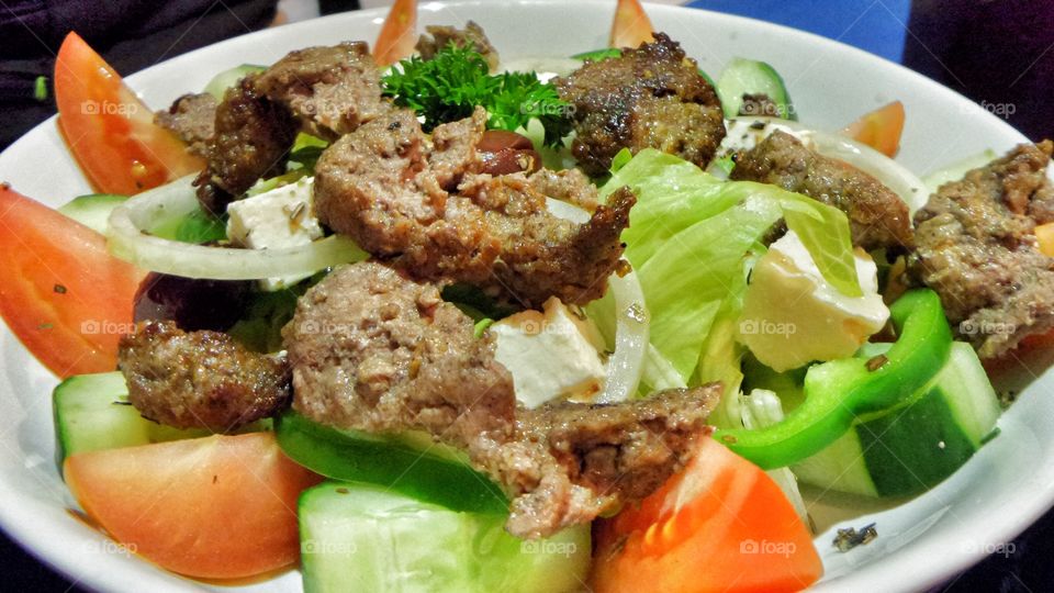 Salad with meat