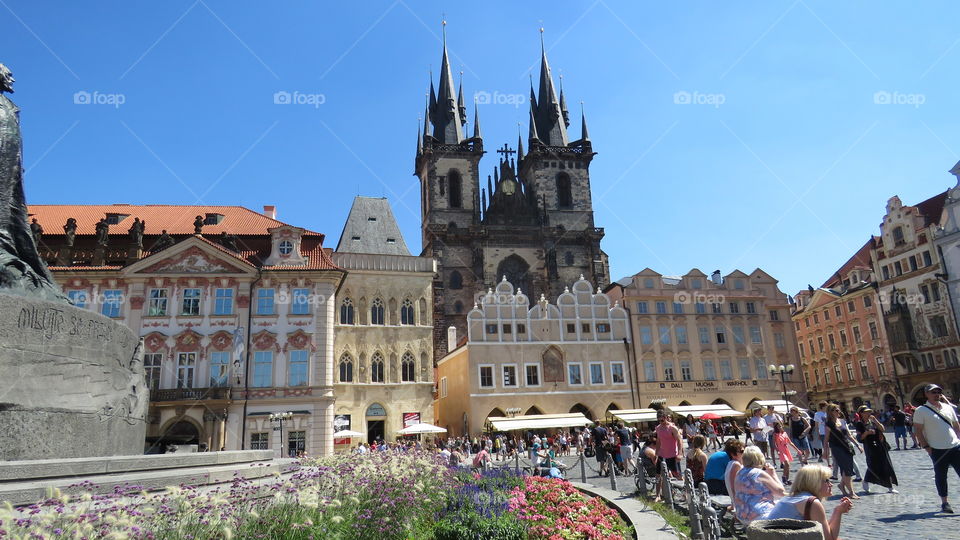 Prague town square