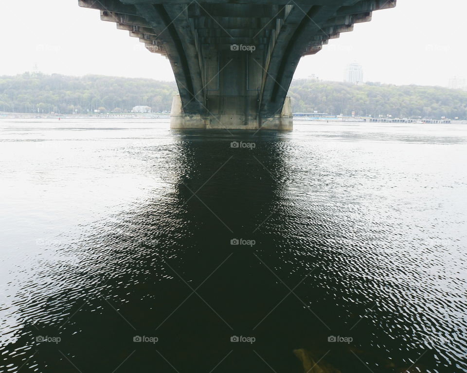 bridge in Kiev, view from below