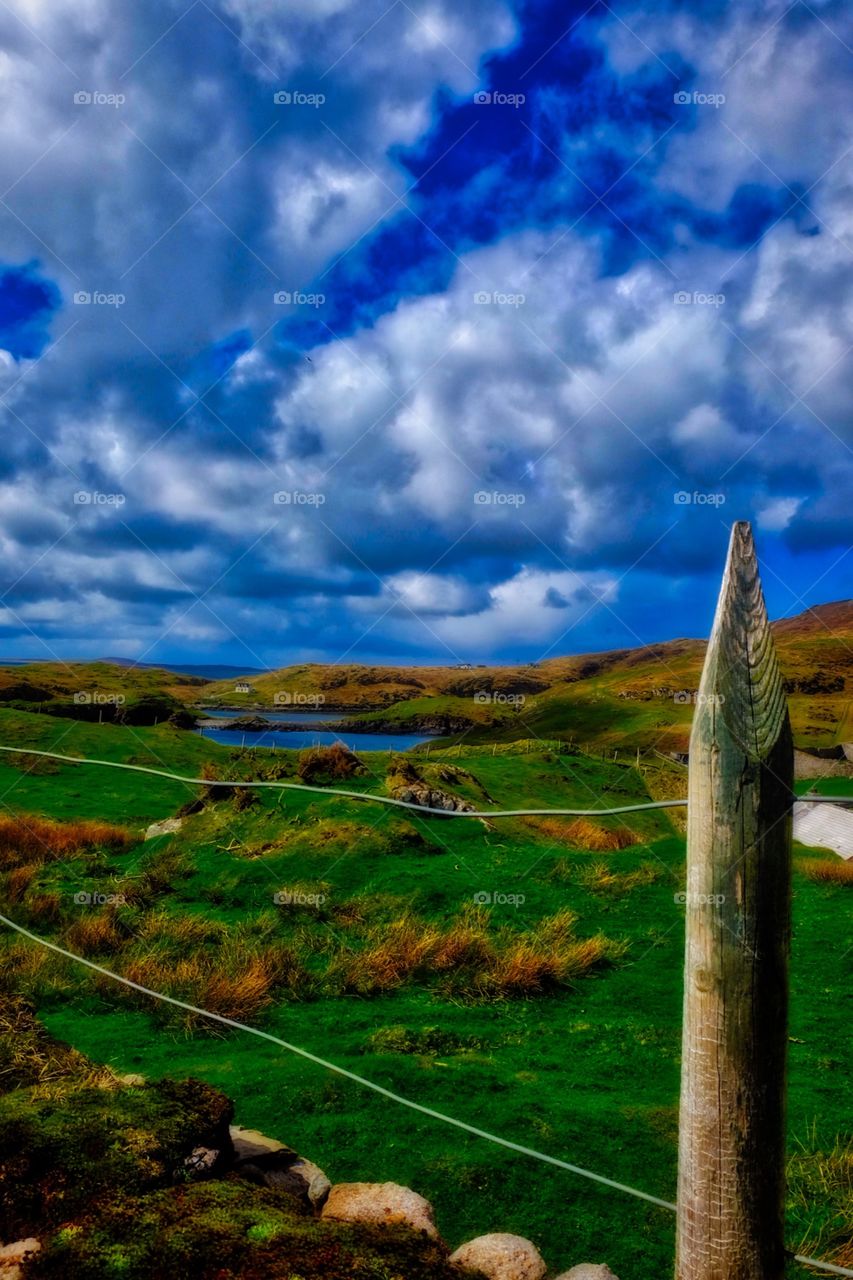 Countryside landscape, open land and rolling hills, fields in the countryside, country land, beautiful skies, Scotland in the springtime, Scottish beauty