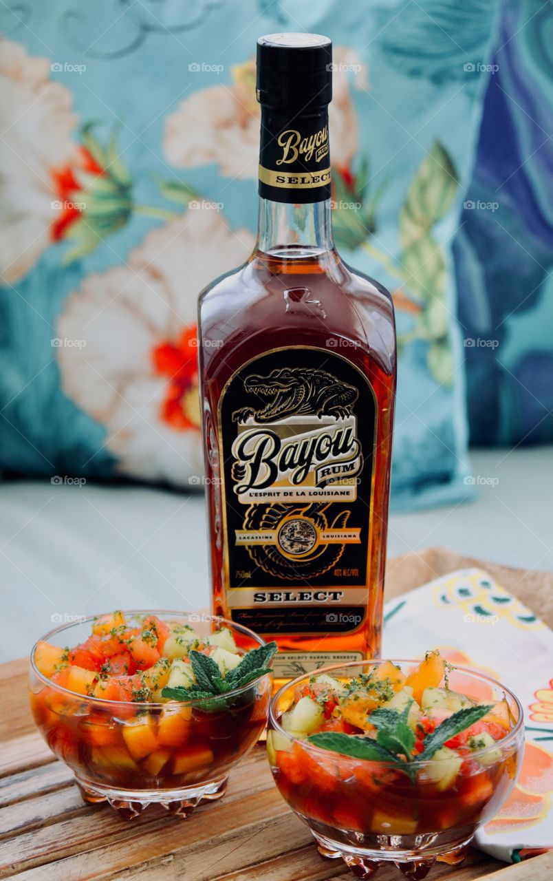 Honey-Rum Fruit Salad with Bayou Rum 