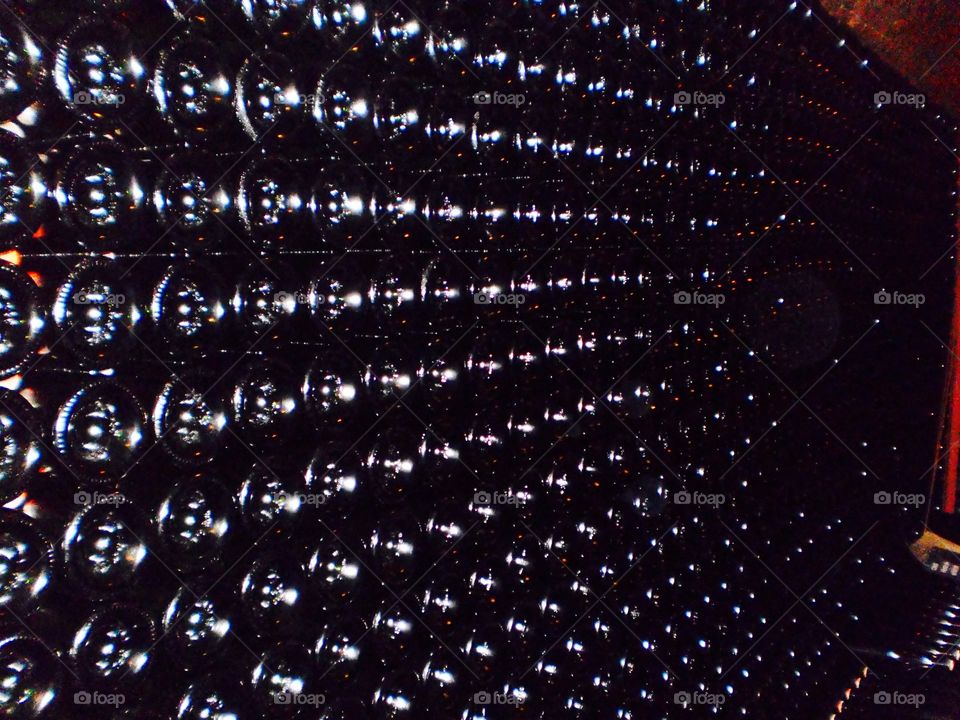 Hundreds of champagne bottles chilling in France 