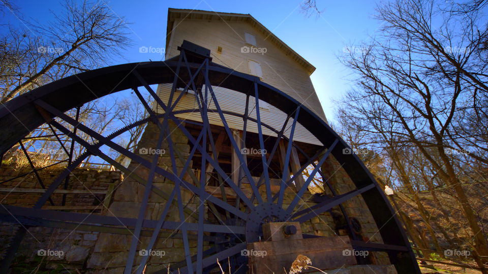 Mill Springs Power Wheel-- Kentucky March 2015. One Hundred HP over the top water wheel, dating back to the Civil War and is still operational. 