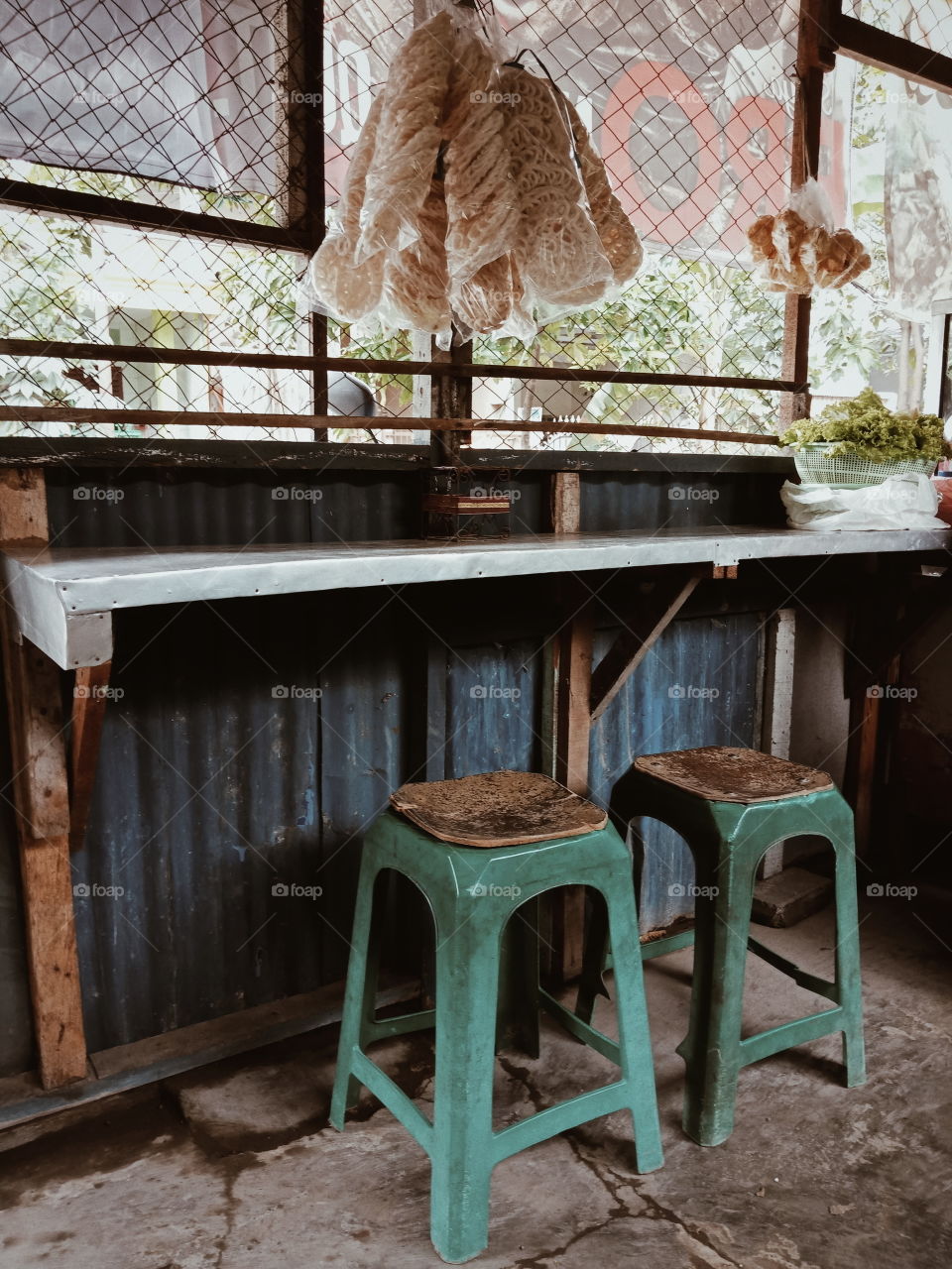 simple chair and table