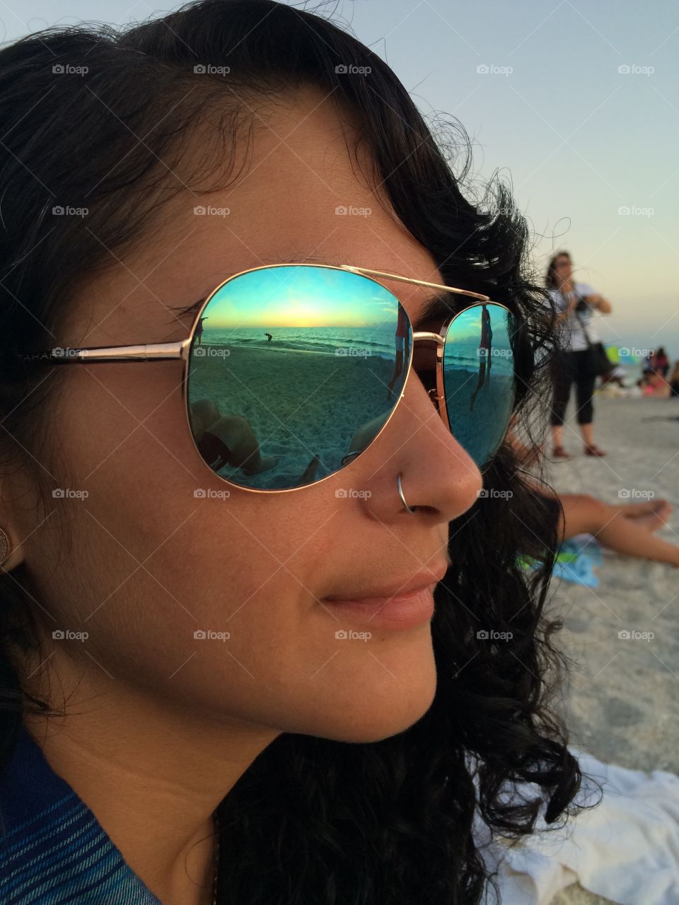 Reflection shot of the sunset on Anna Maria Island in FL.