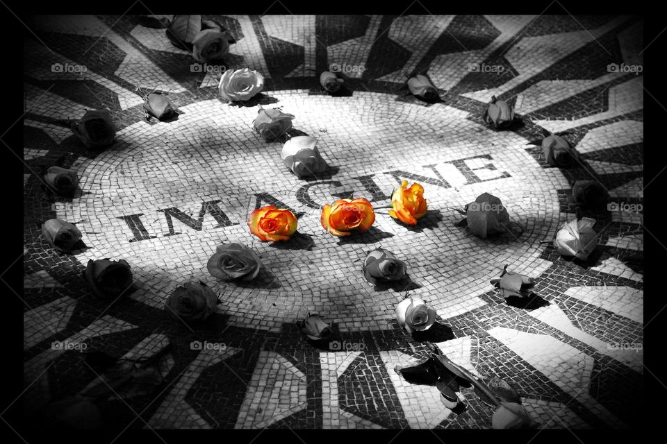 The Imagine Tribute to John Lennon in Central Park in New York