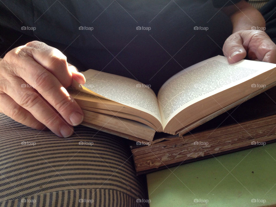 Looking through books