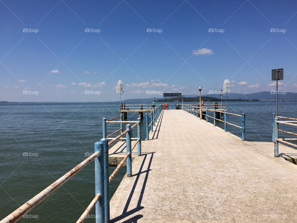 Jetty in italy. Holiday