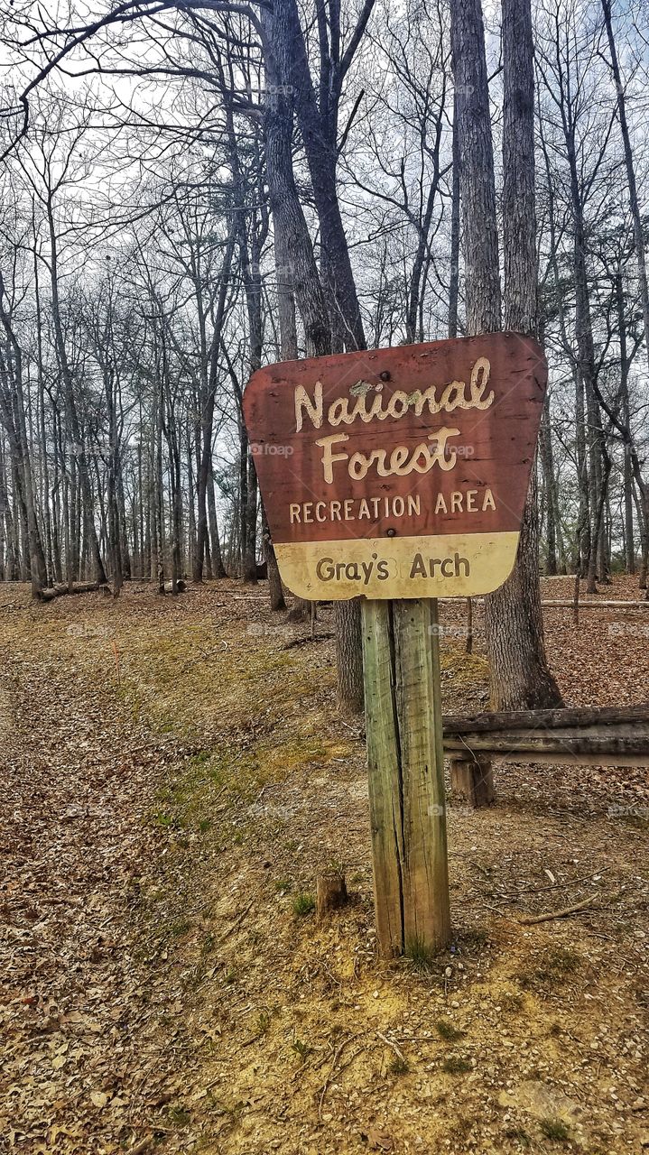 Grey's Arch recreation area. Red River Gorge in Slade Kentucky.