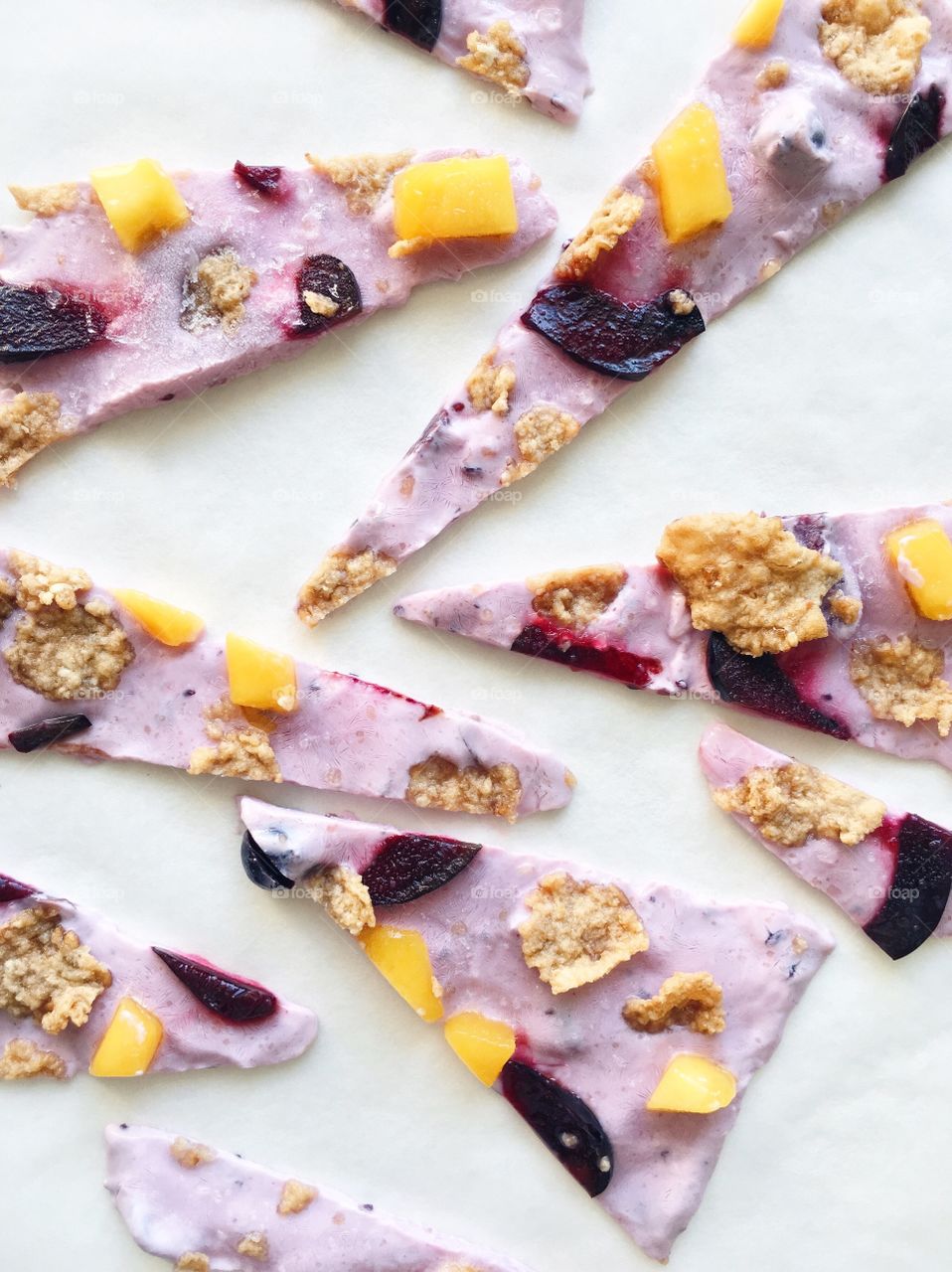 Healthy yogurt cereal bark ice cream